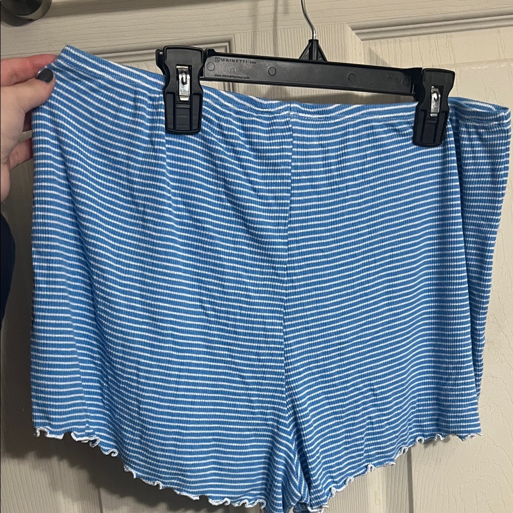 Colsie Blue and White Striped Top - Picture 11 of 13